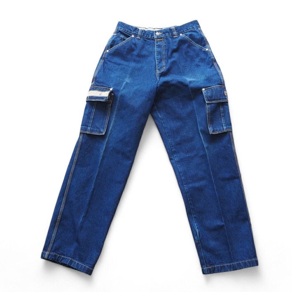 Varcity Vintage 90s Y2K Cargo Heavy Denim Hip Hop / Skate Baggy Jeans Men's 32
